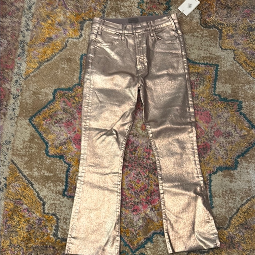 Zara Metallic Gold Pants